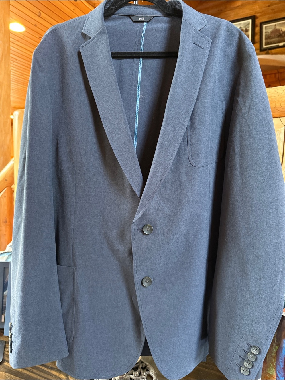 Haggar Slate Blue Two-Button Sport Coat
